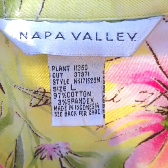 Napa Valley Jean Jacket Sunshine Yellow Floral Large - Picture 2 of 3